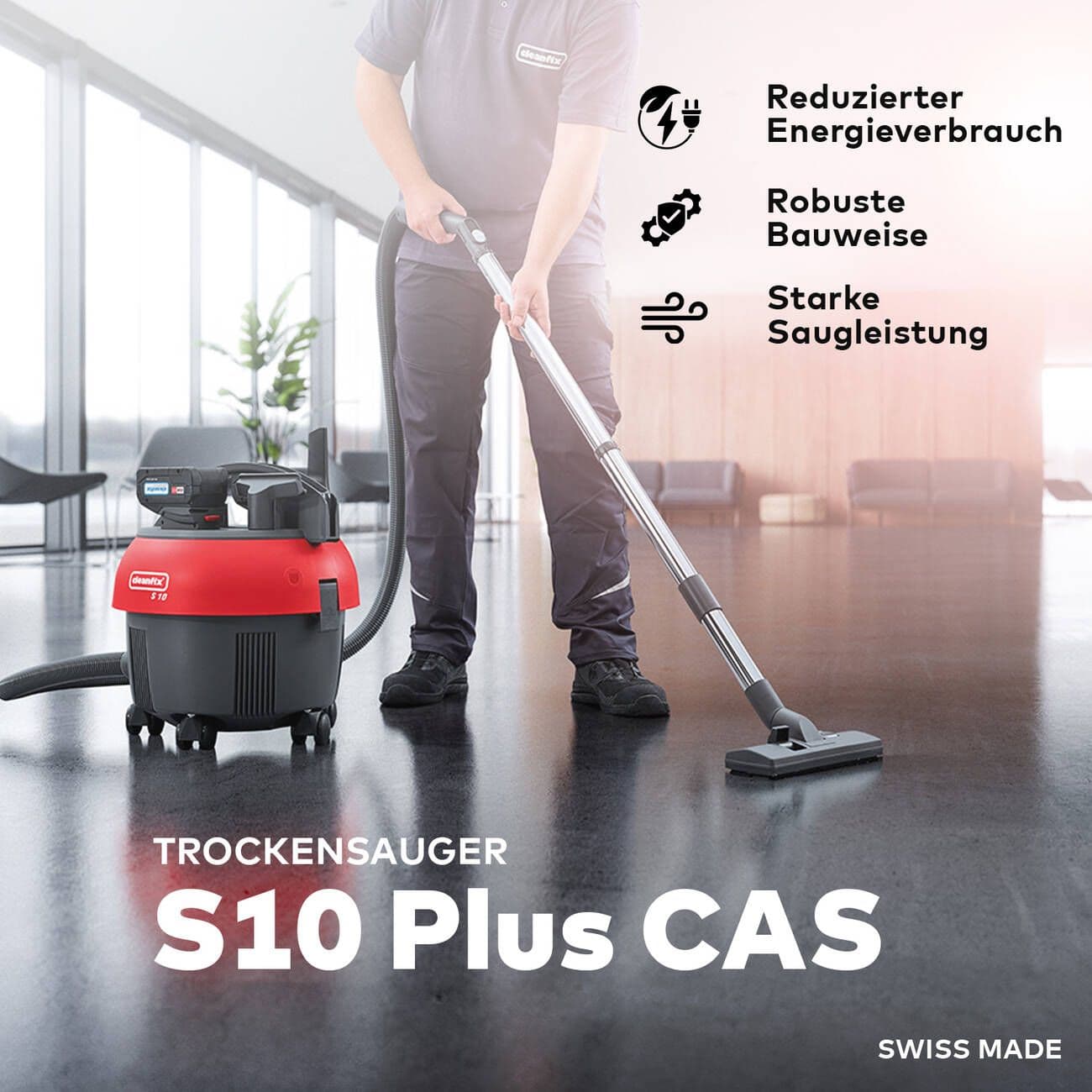 CLEANFIX S10 Plus CAS HEPA Akku-Staubsauger 2