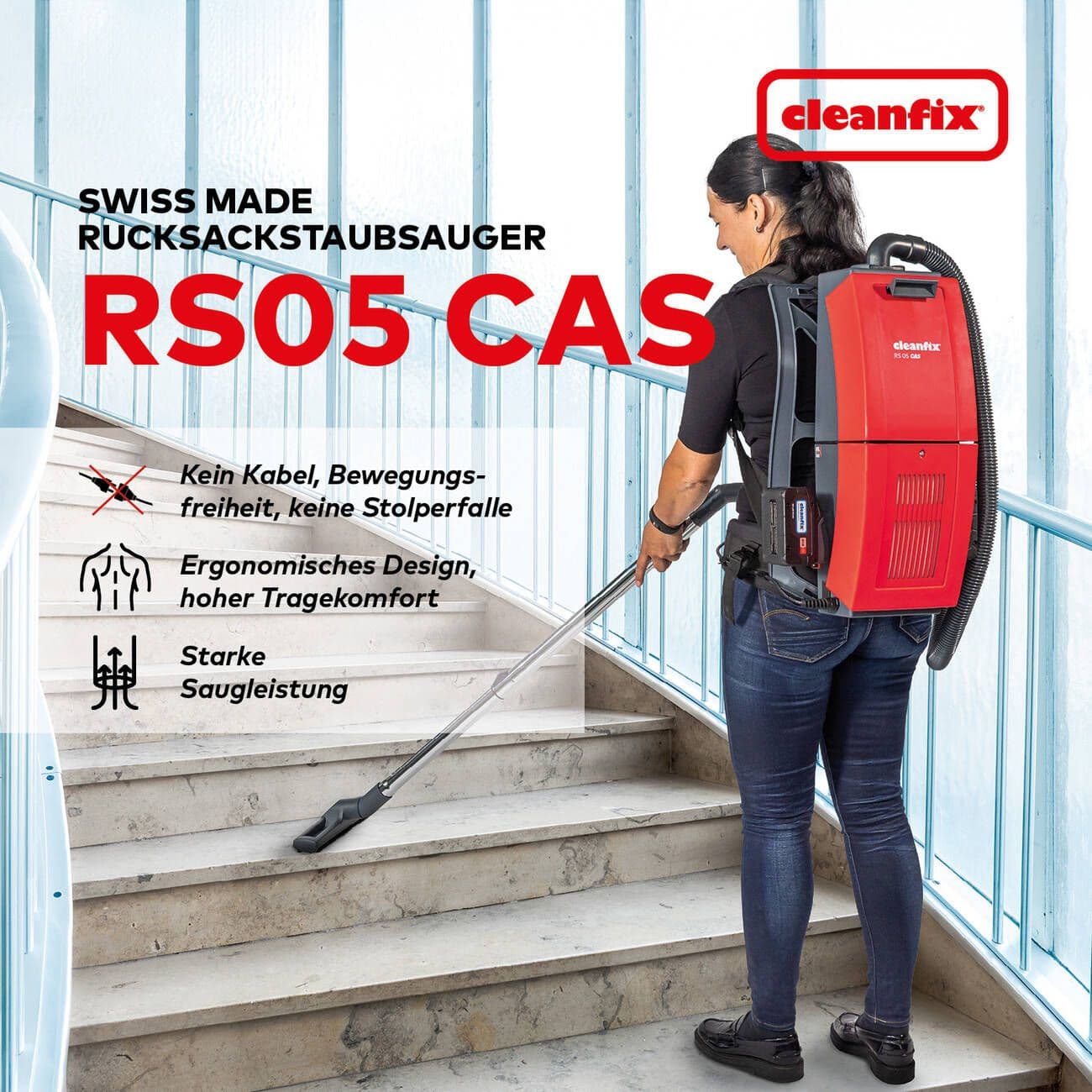 CLEANFIX RS05 CAS Akku-Rucksackstaubsauger 1