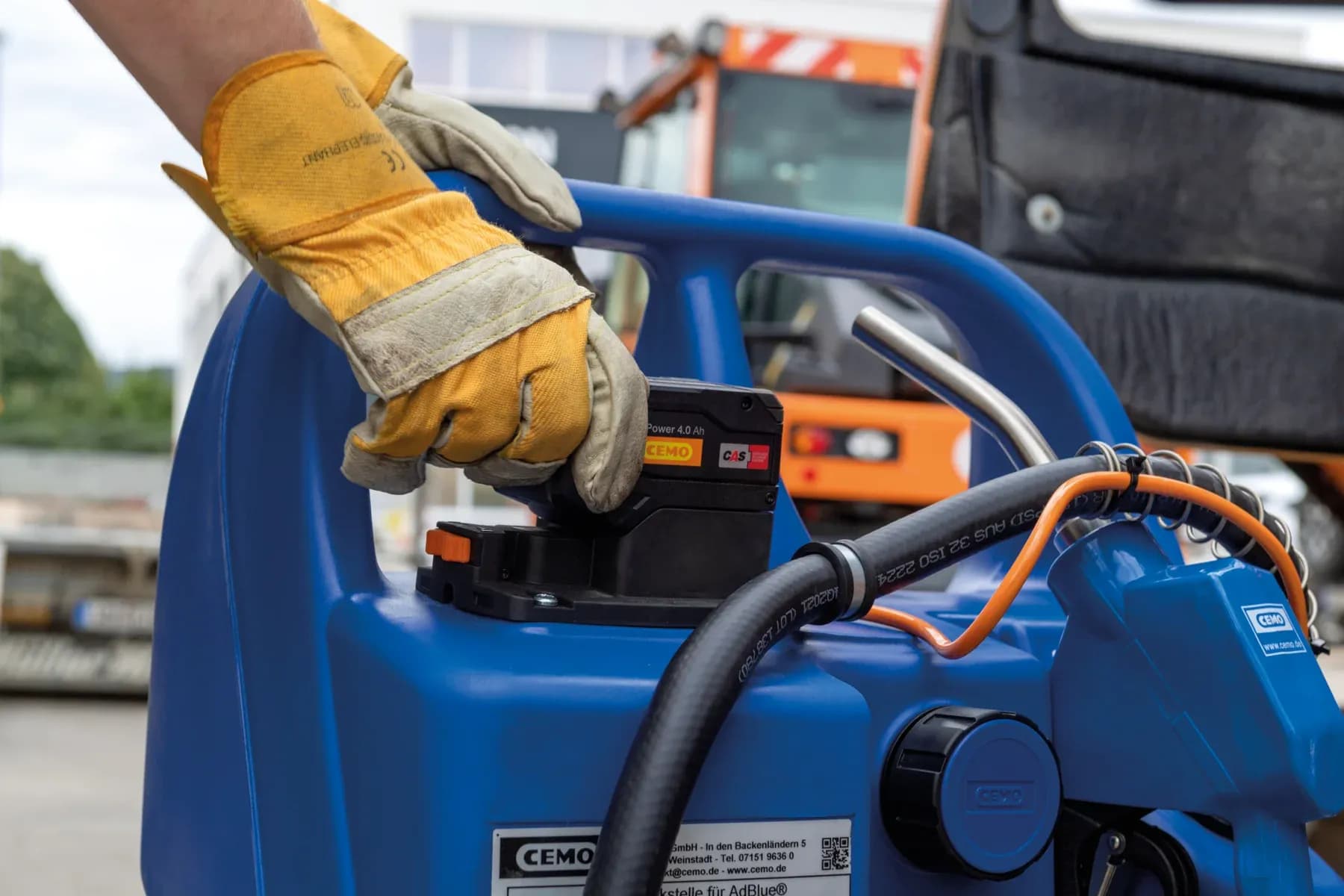CEMO Trolley für AdBlue®, 100 l, CAS ohne Akku und Ladegerät, kpl. CENTRI SP 30, 18 V, AZV 3