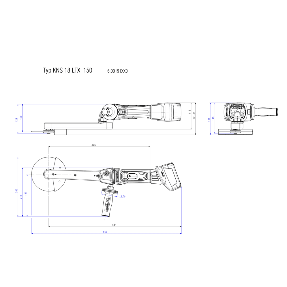 KNS 18 LTX 150 (600191850) Cordless fillet weld grinder 5