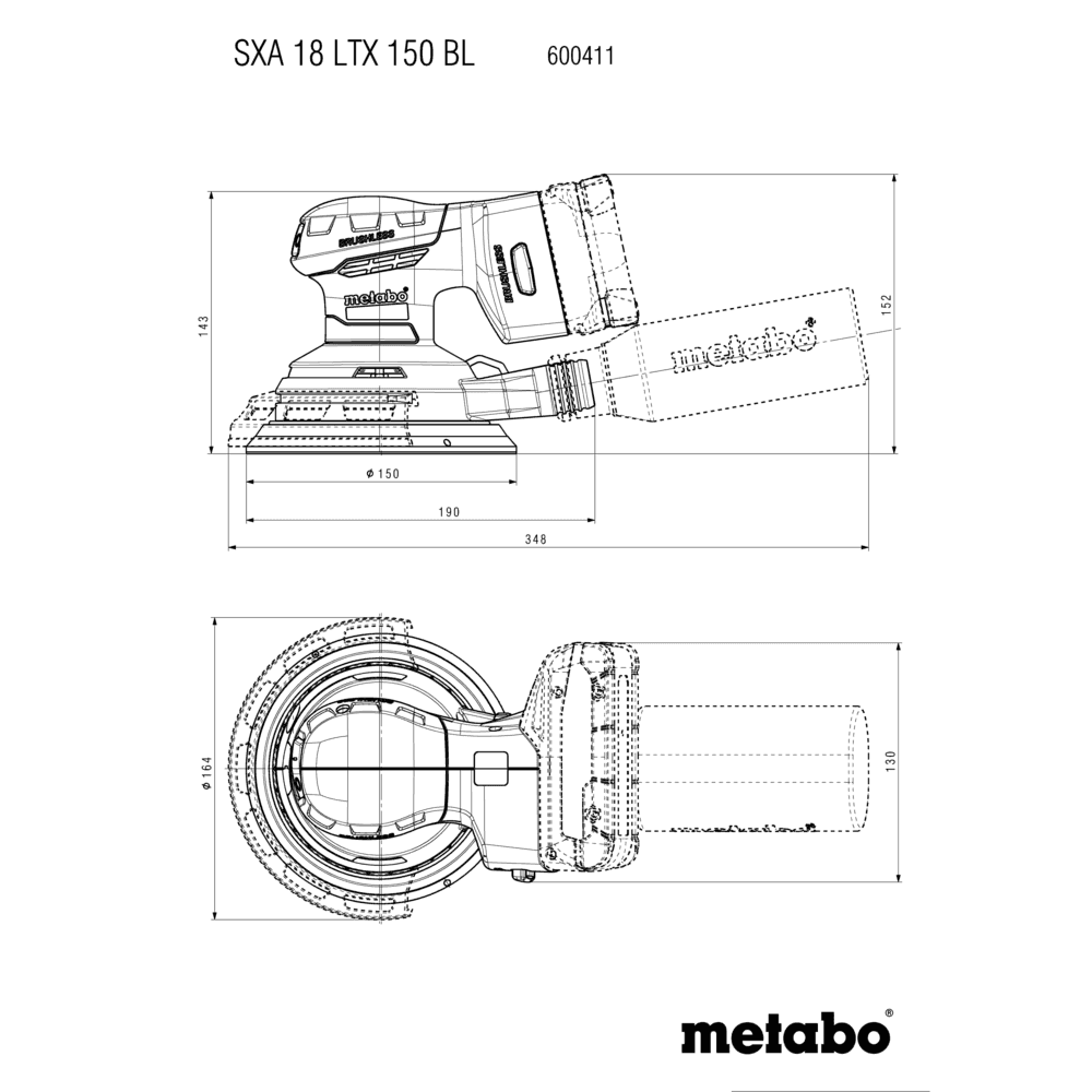 SXA 18 LTX 150 BL (600411840) Akku-Exzenterschleifer 6