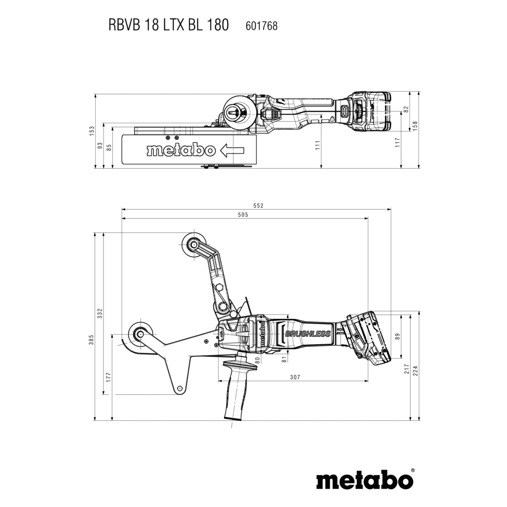 RBVB 18 LTX BL 180 (601768840) Akku-Rohrbandschleifer 3