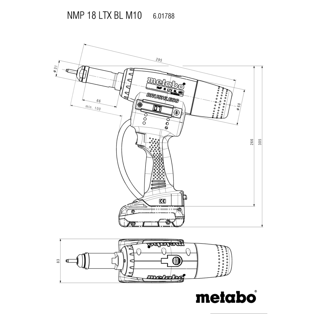 NMP 18 LTX BL M10 (601788840) Akku-Nietmutternpistole 7