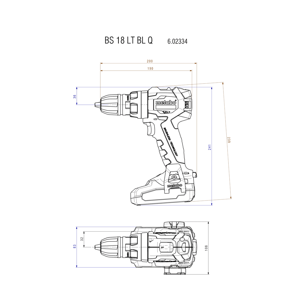 BS 18 LT BL Q (602334840) Akku-Bohrschrauber 6
