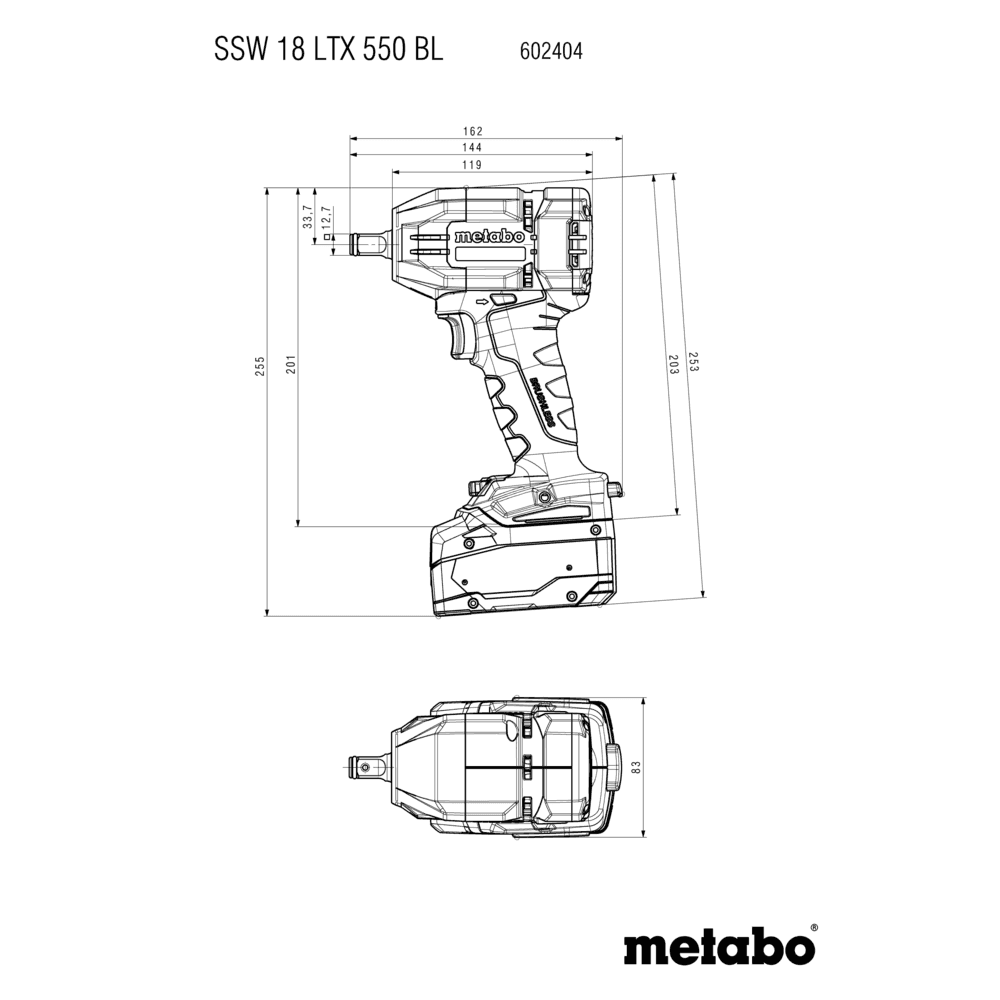 SSW 18 LTX 550 BL (602404840) Akku-Schlagschrauber 7