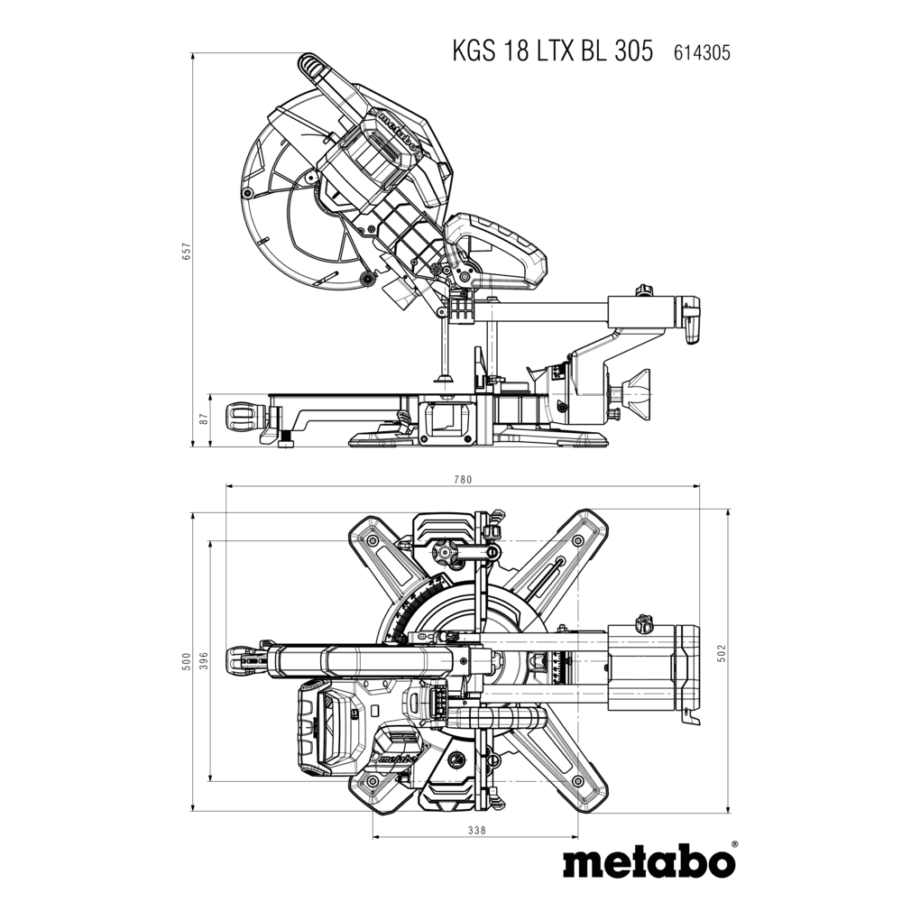 KGS 18 LTX BL 305 (614305810) Akku-Kappsäge 12
