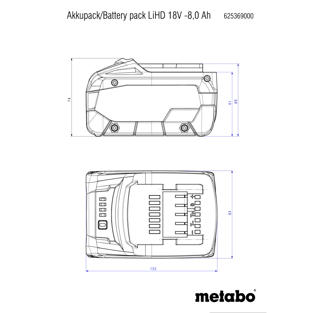 LiHD Battery pack 18 V - 10.0 Ah (625549000) 3