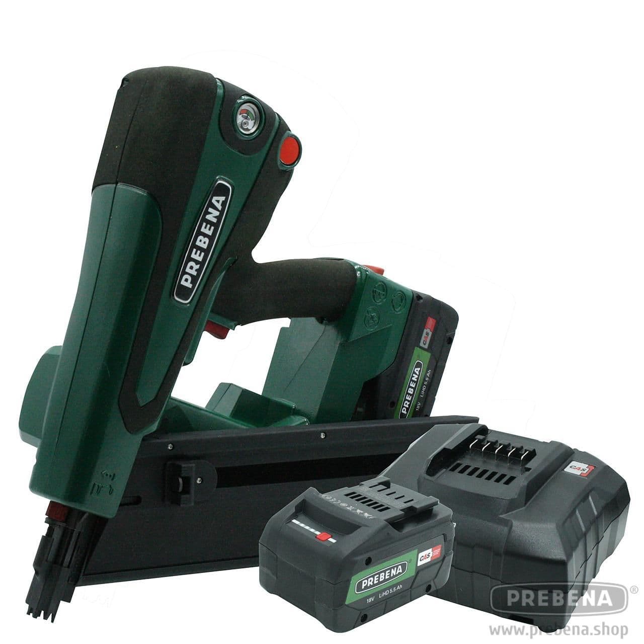 PKT-8-PR100-SET Hybridnagler für Halbkopf-Streifennägel Type PR von 65-100 mm -inkl.Akku und Ladesta