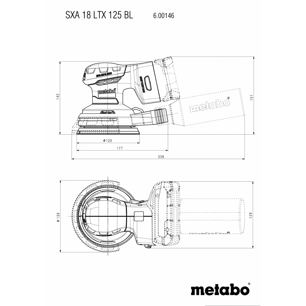 SXA 18 LTX 125 BL (600146840) Akku-Exzenterschleifer 3