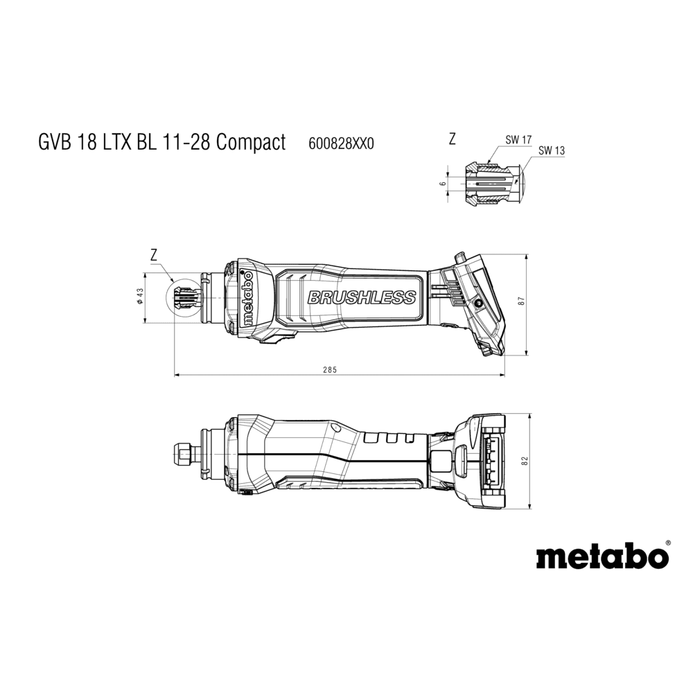 GVB 18 LTX BL 11-28 Compact (600828850) Akku-Geradschleifer 4