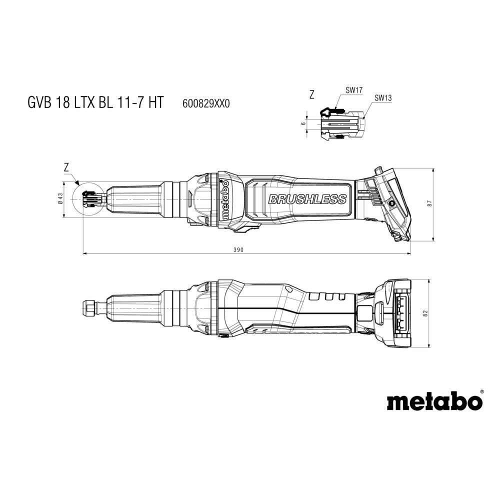GVB 18 LTX BL 11-7 HT (600829850) Akku-Geradschleifer 5