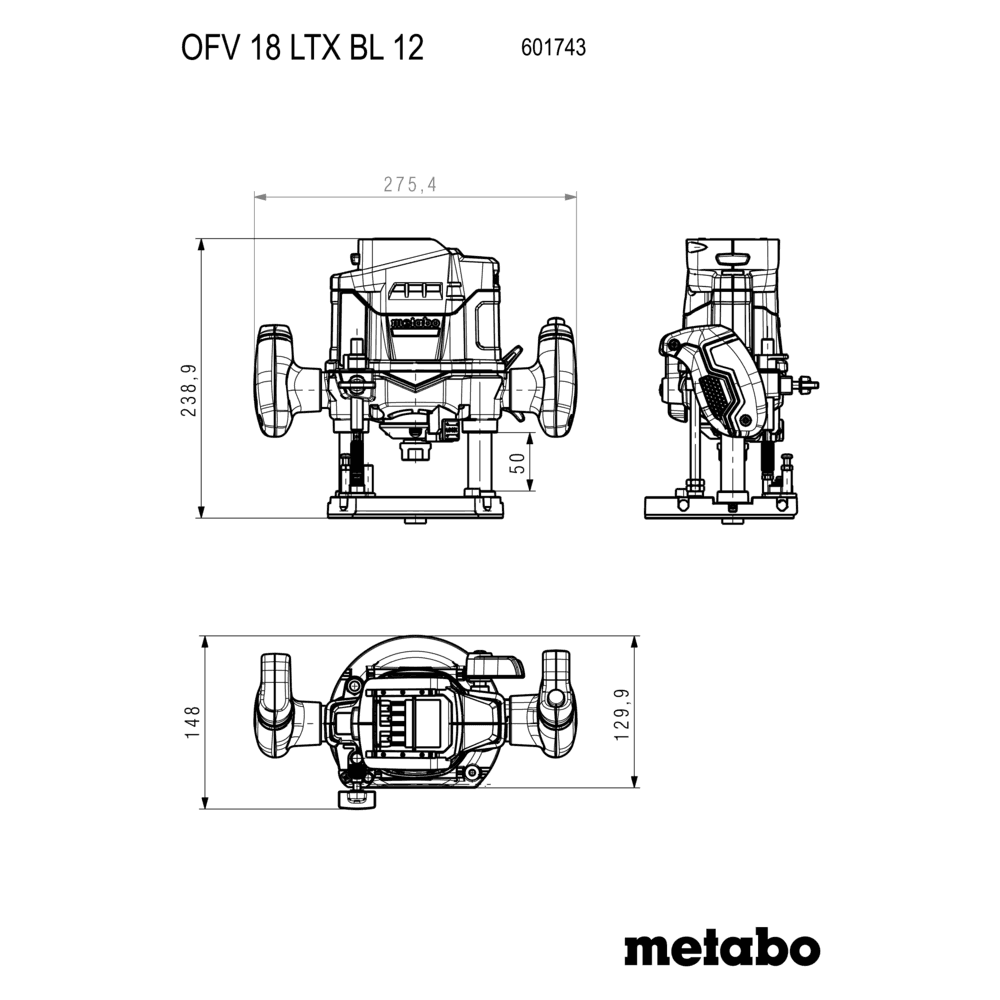 OFV 18 LTX BL 12 (601743660) Akku-Oberfräse 5