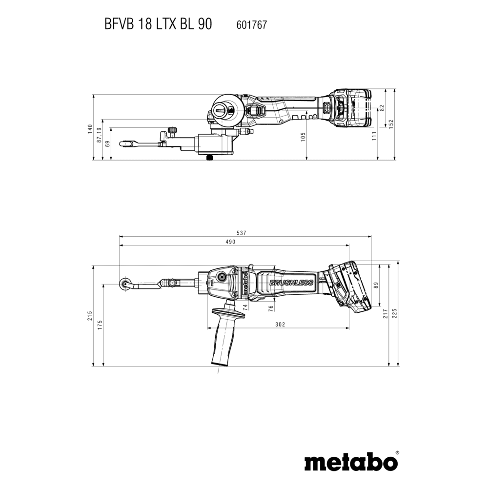 BFVB 18 LTX BL 90 (601767840) Akku-Bandfeile 6