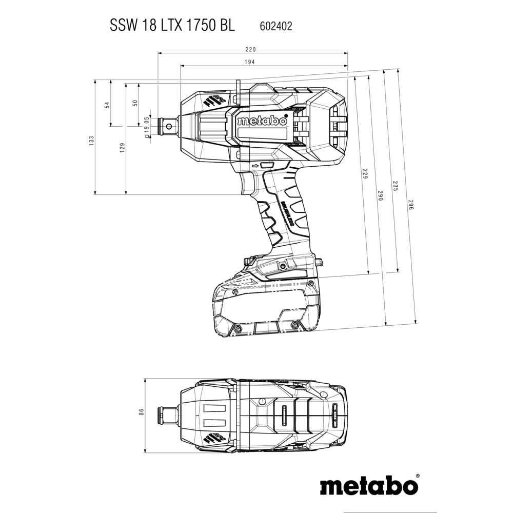 SSW 18 LTX 1750 BL (602402840) Cordless impact wrench 7