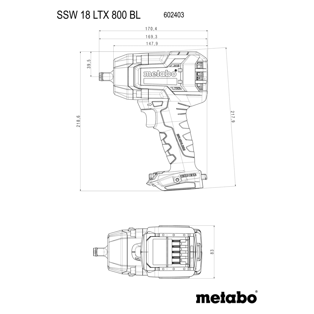 SSW 18 LTX 800 BL (602403840) Akku-Schlagschrauber 6