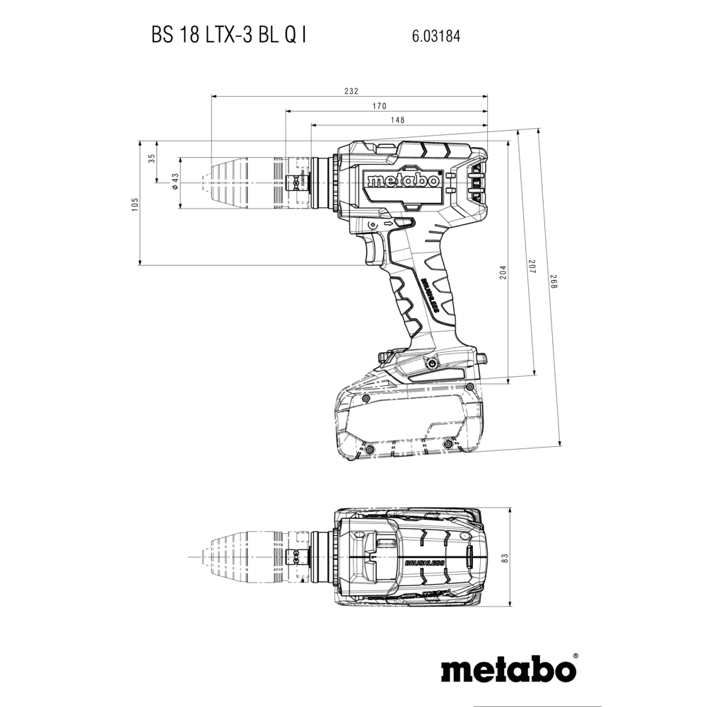 BS 18 LTX-3 BL Q I (603184840) Akku-Bohrschrauber 3