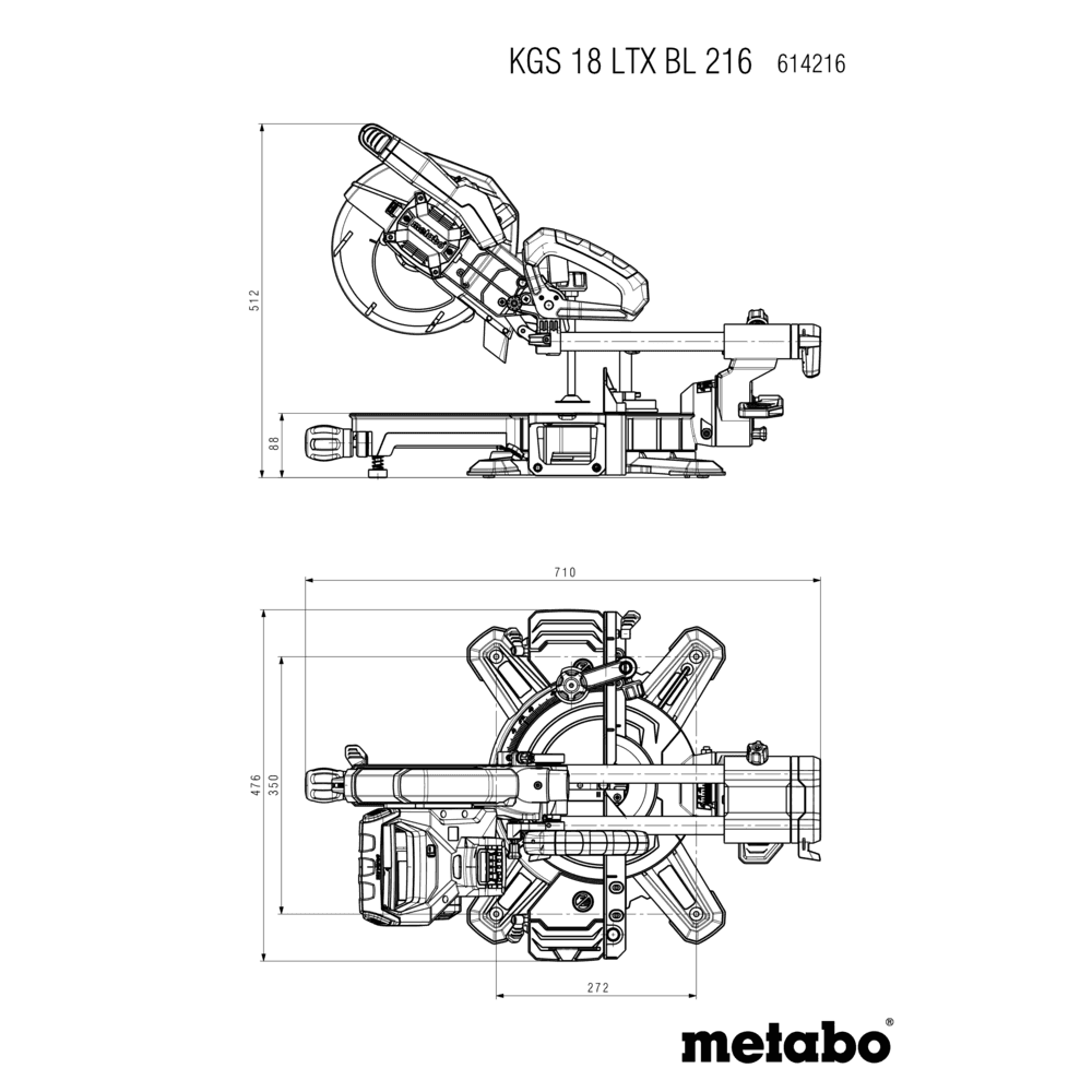 KGS 18 LTX BL 216 (614216650) Akku-Kappsäge 9